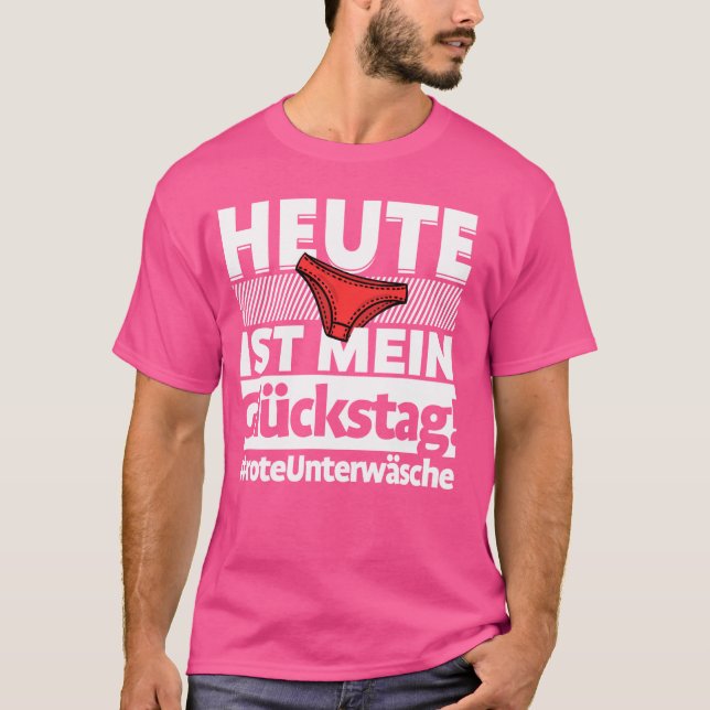 Camiseta Ropa interior roja graciosa víspera de Año Nuevo (Anverso)