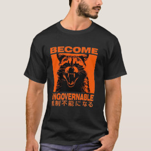 Camiseta Ropa Japonesa Divertida Mapache Vuélvete Ingoberna