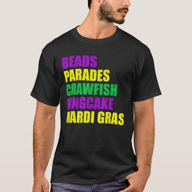 Camiseta Ropa Mardi Gras Mardi Gras Para Hombres (Anverso)