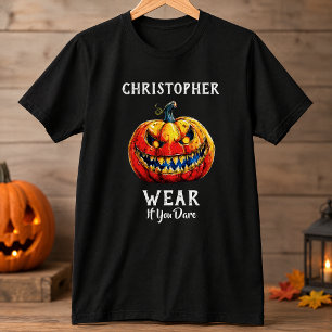 Camiseta Ropa negra si te atreves a sonreír Calabaza de Hal