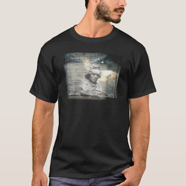 Camiseta Ropa oscura de Beethoven por Gregory Gallo (Anverso)