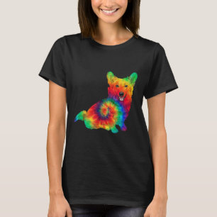 Camiseta Ropa para dueños de Corgi Arte Psicodélico Hippy P