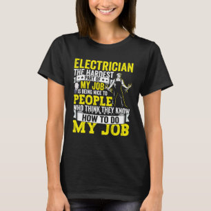 Camiseta Ropa para papá electricista Liniero eléctrico para