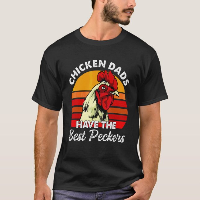 Camiseta Ropa para Papás de Pollos con los Mejores Picos (Anverso)