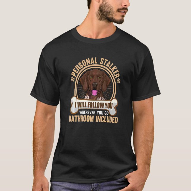 Camiseta Ropa para Pointer de Pelo Corto Alemán Perro (Anverso)