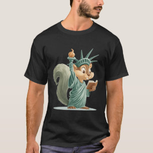 Camiseta Ropa Patriótica De Ardilla Cuta Para La Libertad D