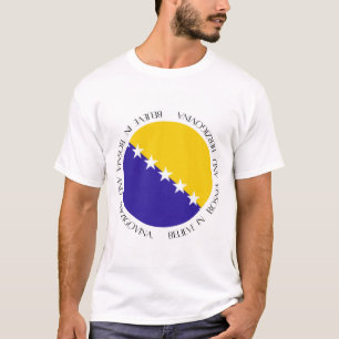 Camiseta Ropa Patriótica de la Bandera de Bosnia