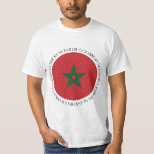 Camiseta Ropa Patriótica de la Bandera de Marruecos 