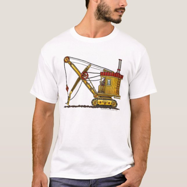 Camiseta Ropa picadora de la construcción de la pala de (Anverso)