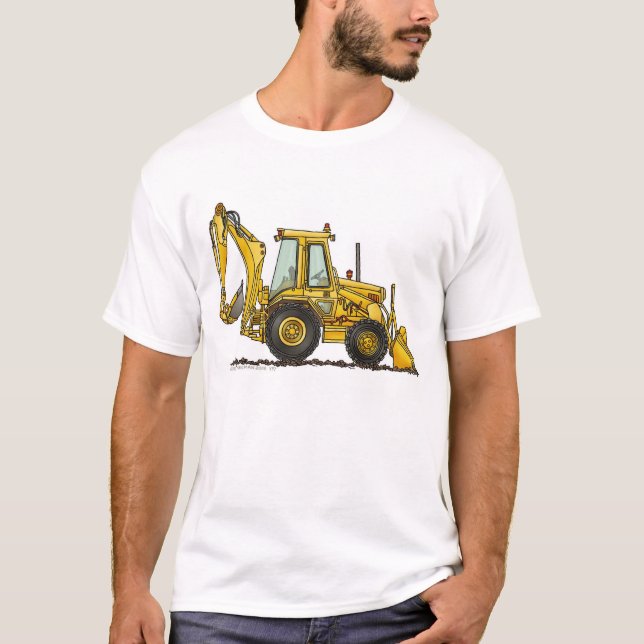 Camiseta Ropa picadora de la construcción del cargador de (Anverso)