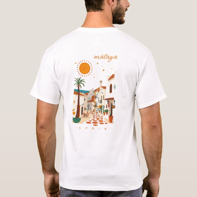 Camiseta Ropa pueblo blanco Málaga Málaga España (Reverso)