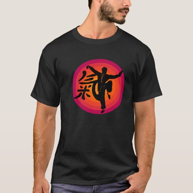 Camiseta Ropa Qi Gong para los ejercicios de tai chi con Ch (Anverso)