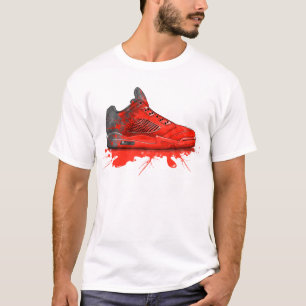 Camiseta Ropa retra 2016 de Air Jordan (rojo carmesí)