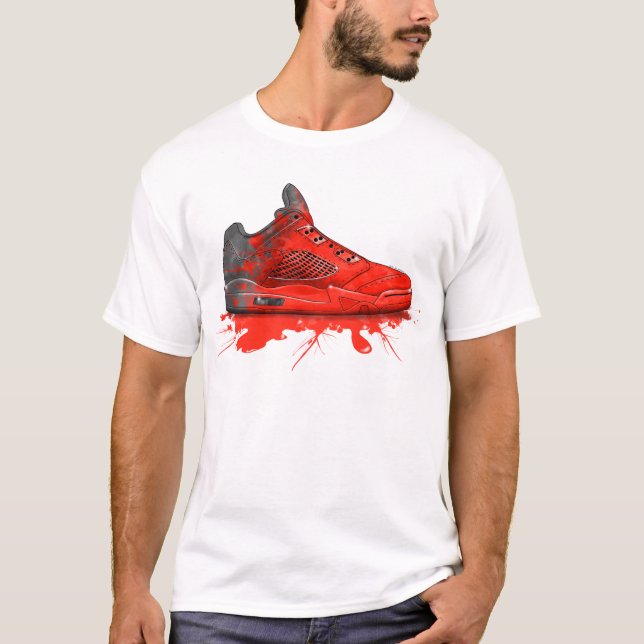 Camiseta Ropa retra 2016 de Air Jordan (rojo carmesí) (Anverso)