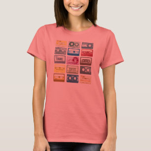 Camiseta Ropa retra de la impresión de Mixtapes