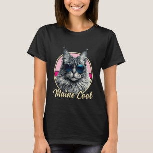 Camiseta Ropa Retro de Gato Maine Coon Animal Maine Cool