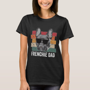Camiseta Ropa Retro de Papá Bulldog Francés para Hombres y 