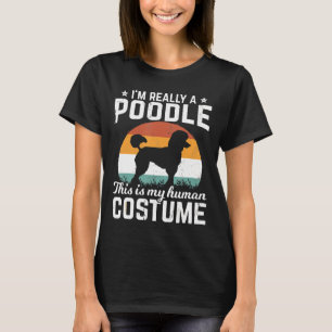 Camiseta Ropa retro vintage de silueta poodle de Halloween