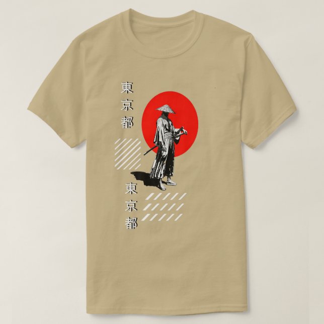 Camiseta Ropa Ronina de guerra japonesa estilo samurai (Diseño del anverso)
