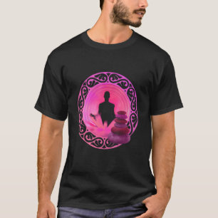 Camiseta Ropa rosa de moda de yoga de meditación budista pa