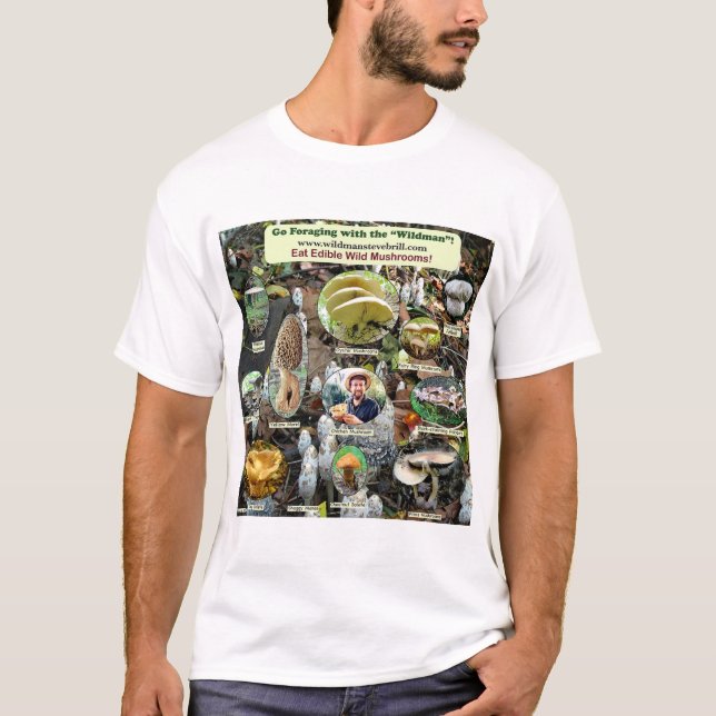 Camiseta ¡Ropa salvaje comestible de la seta del desgaste! (Anverso)