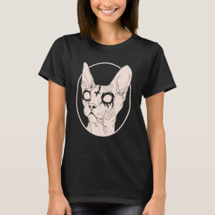 Camiseta Ropa Satánica De Gato Sfinx Metalizado De Muerte P