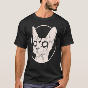 Camiseta Ropa Satánica De Gato Sfinx Metalizado De Muerte P