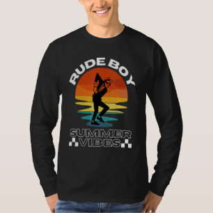 Camiseta Ropa Ska de Dos Tonos Hombres Chico Malo Vibracion