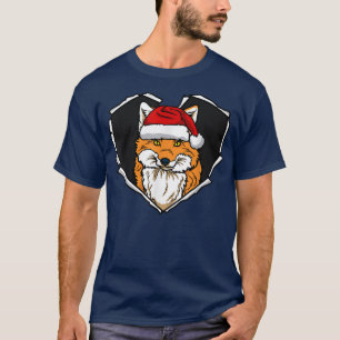 Camiseta Ropa Torneada Cara Fox con Navidades Gorra Hole He