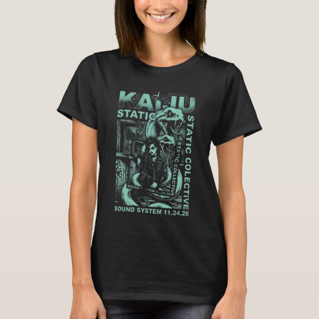 Camiseta Ropa urbana colectiva estática de kaiju (Anverso)