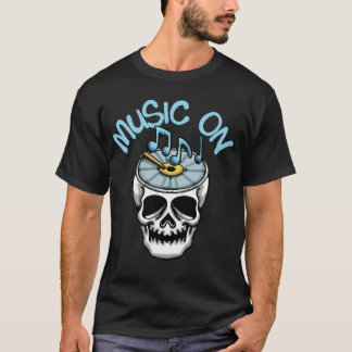 Camiseta Ropa urbana de cráneo y música
