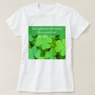 Camiseta Ropa verde foto prosperidad Biblia contra cutis