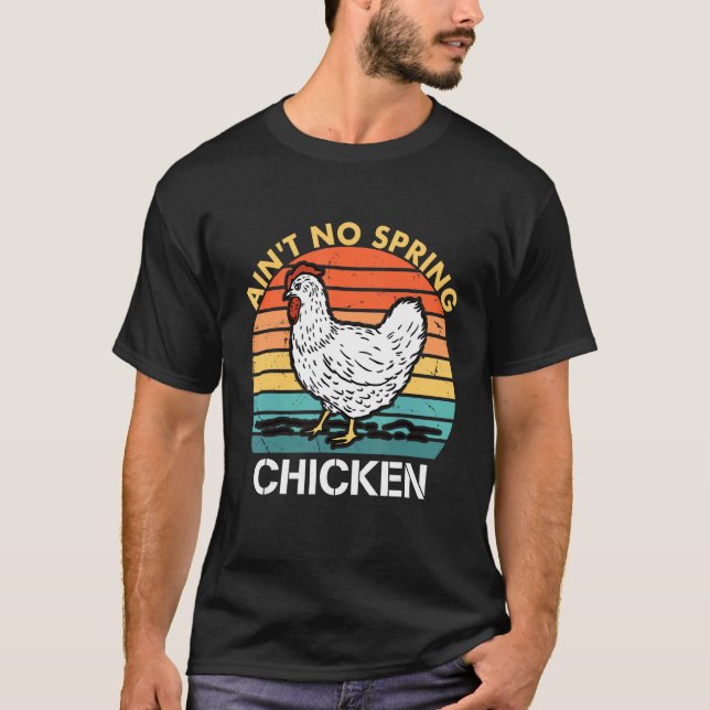 Camiseta Ropa Vintage No Es Ningún Pollo Joven (Anverso)