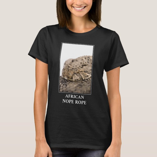 Camiseta Rope africano de no-pepitas - Peligro de serpiente (Anverso)