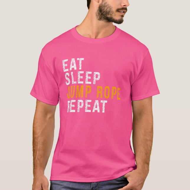 Camiseta Rope Saltando Comer Sleep Jump Rope Repetir (Anverso)