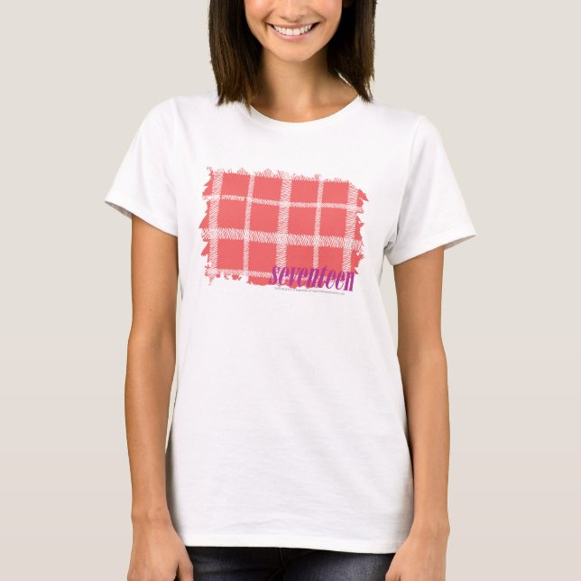 Camiseta Rosa 2 de la tela escocesa (Anverso)