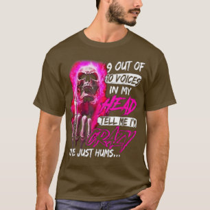 Camiseta Rosa 9 de cada 10 voces en mi cabeza me dicen que 