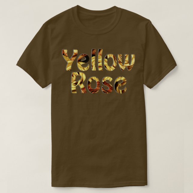 Camiseta Rosa amarilla (Diseño del anverso)