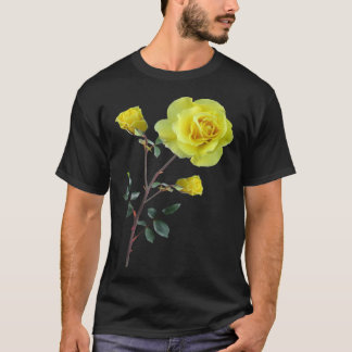 Camiseta Rosa amarilla Botánica para mujeres