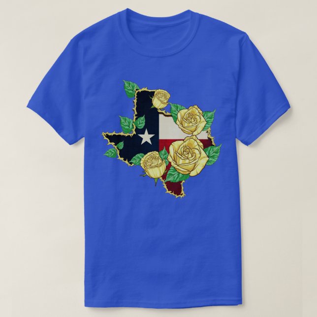 Camiseta Rosa Amarilla De La Bandera De Texas Orgullosa Tex (Diseño del anverso)