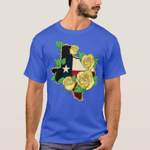 Camiseta Rosa Amarilla De La Bandera De Texas Orgullosa Tex