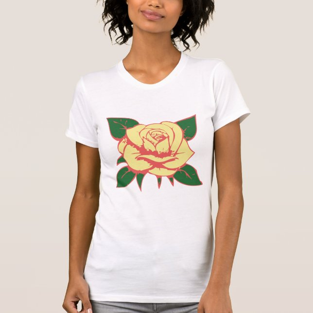 Camiseta Rosa Amarilla Pálida (Anverso)
