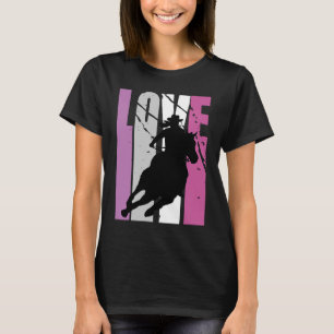 Camiseta Rosa Amor Rodeo Carreras de barril Race Racer Muje