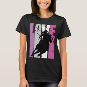 Camiseta Rosa Amor Rodeo Carreras de barril Race Racer Muje