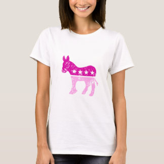 Camiseta Rosa apenado burro original de Demócrata