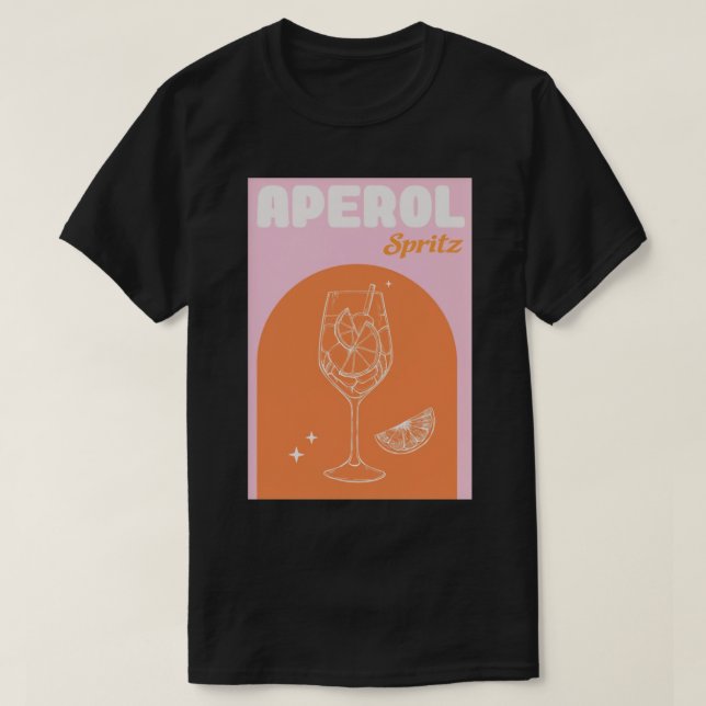 Camiseta Rosa Aperol Spritz (Diseño del anverso)