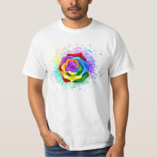 Camiseta Rosa arcoiris colorido