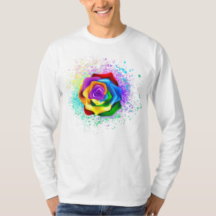 Camiseta Rosa arcoiris colorido