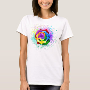 Camiseta Rosa arcoiris colorido