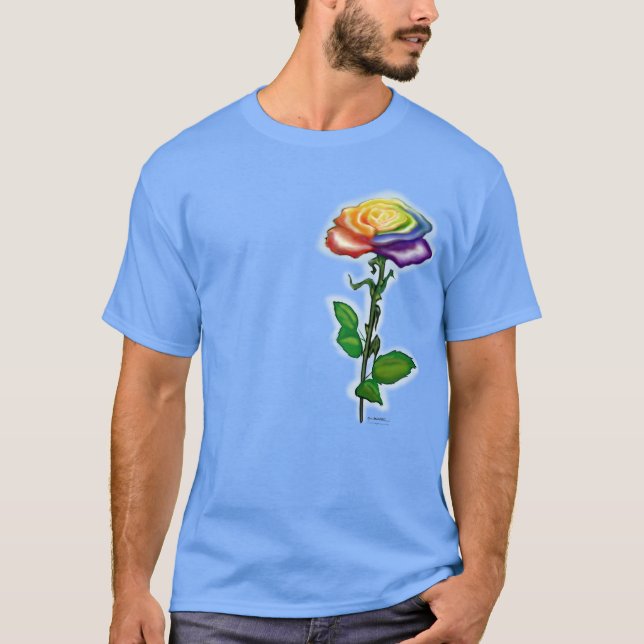 Camiseta Rosa arcoiris única (Anverso)